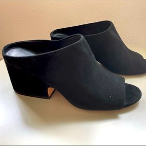 Vince Suede Mules, Black Size 7.5